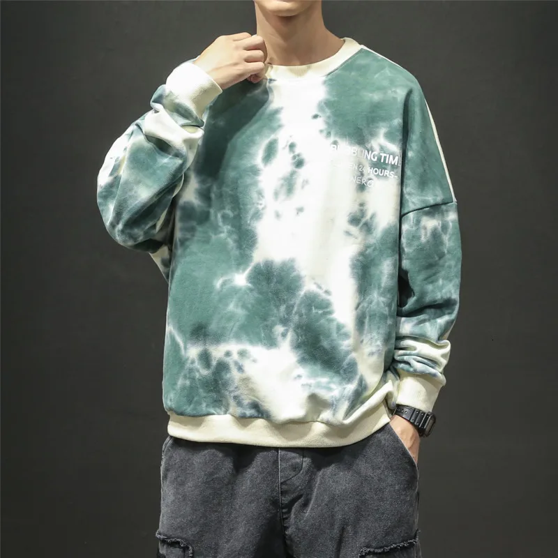 Мужская толстовка с круглым вырезом Повседневная Свободная хлопковая