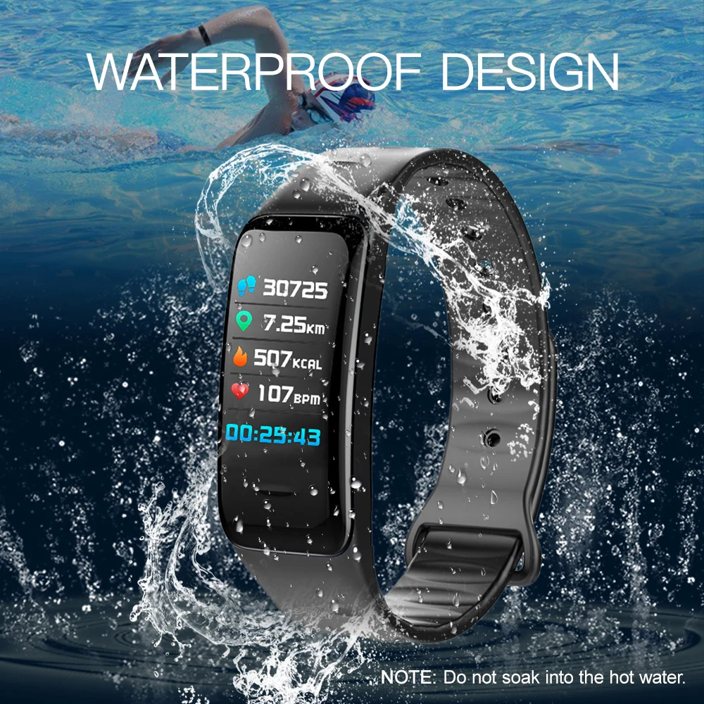IP67 умный Браслет для женщин и мужчин фитнес трекер часы с пульсометром счетчик