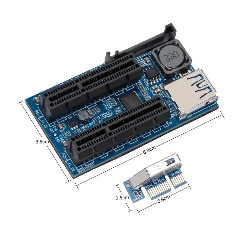 переходная плата pcie x1 на два пор