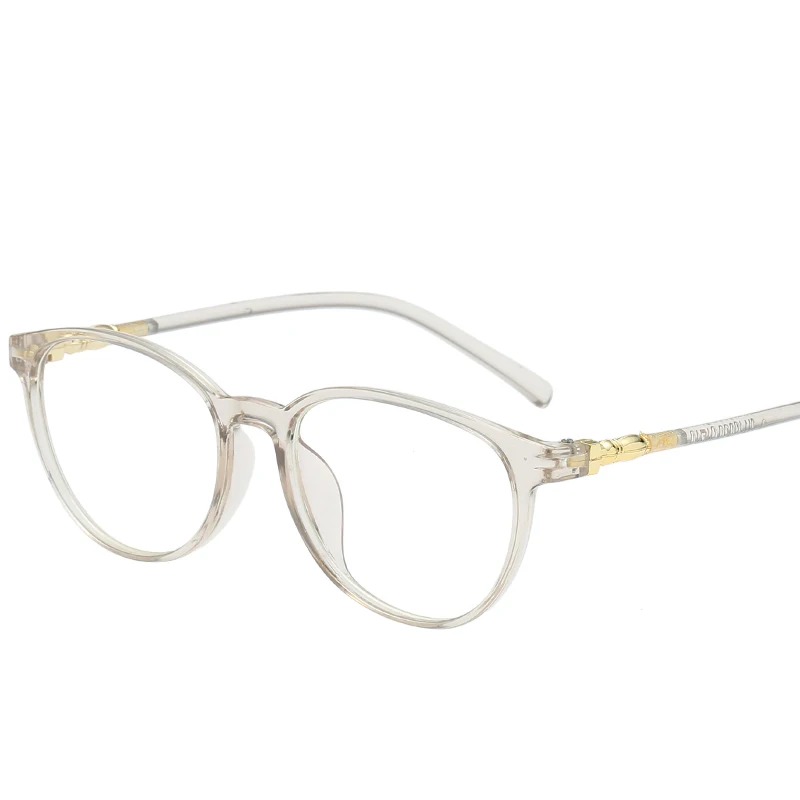 

Students Art Glasses Frame Retro Transparent Blue Film Round Frame Flat Glasses Frame