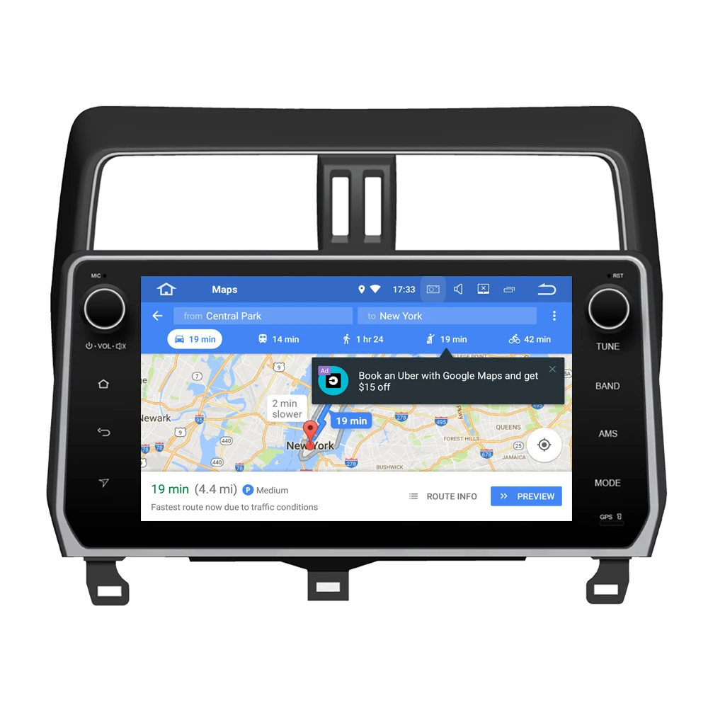 RoverOne Android 8 0 Восьмиядерный автомобильный радиоприемник GPS для Toyota Prado 150 2018