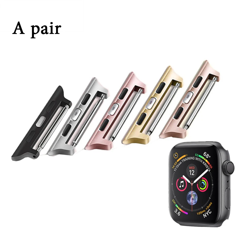 

Adapter Connector For Apple Watch 44mm 40mm 42mm 38mm iwatch band series 6 5 se 4 3 Accessories clasp Seamless Aluminum Linker
