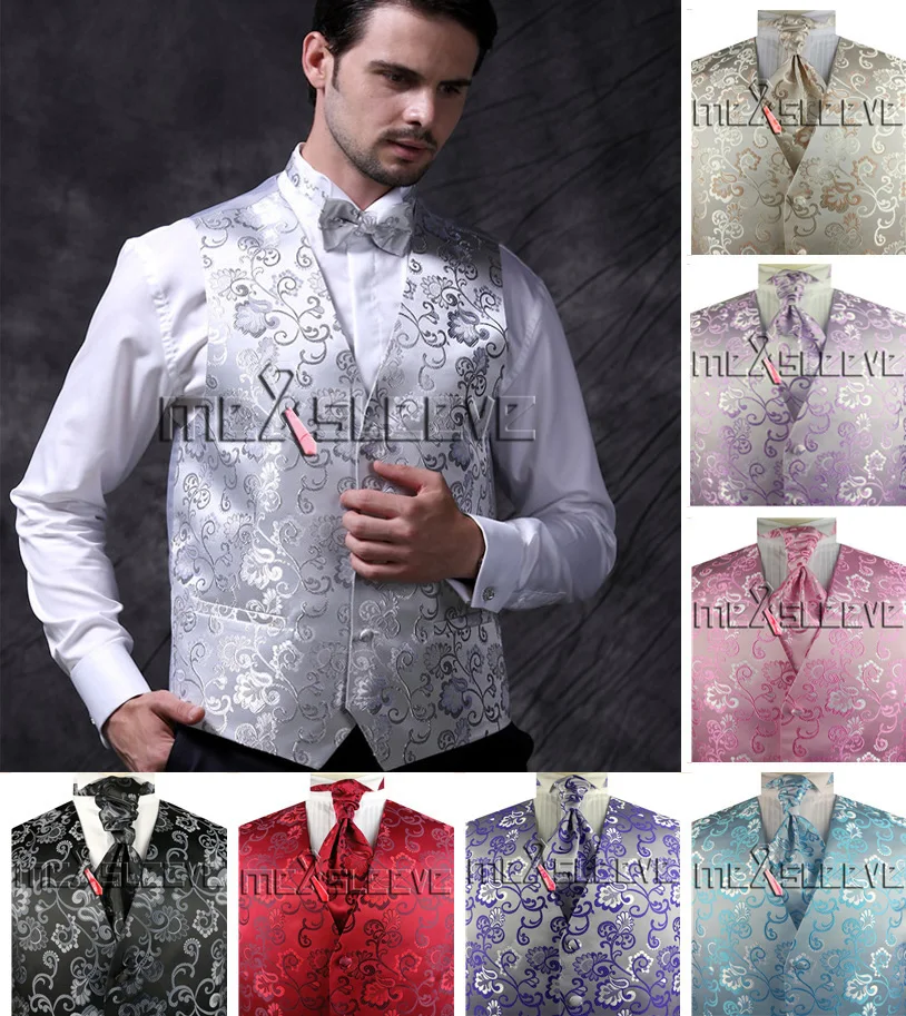 

tuxedo man's floral luxury wedding custom made waistcoat set