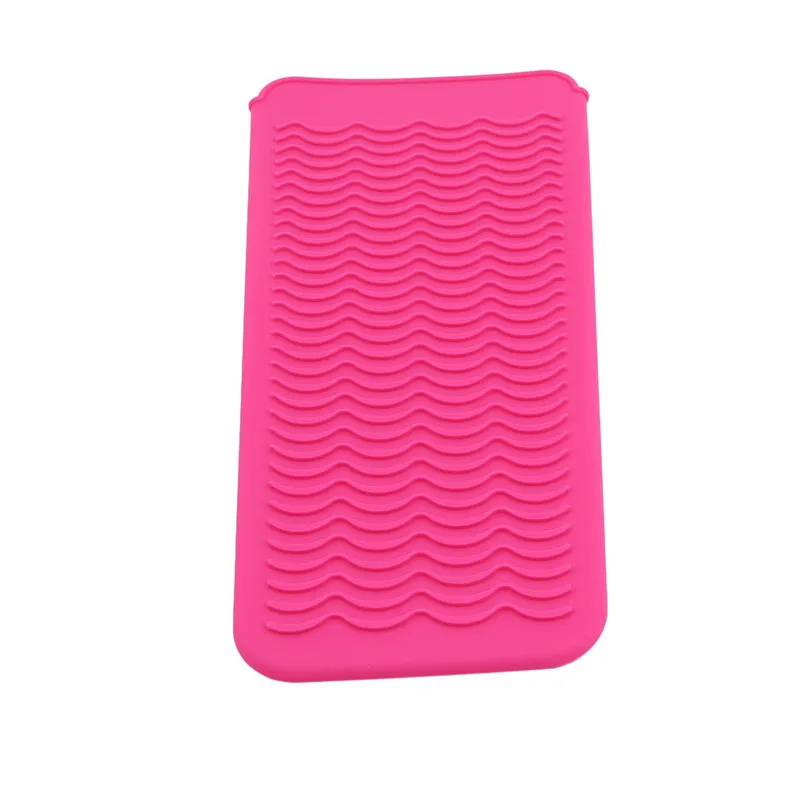 1 шт. изоляционный коврик силиконовый нескользящий термостойкий Коврик чехол для хранения выпрямитель для волос щипцы для завивки подушечки сумки повторяемое использование - Цвет: rose red