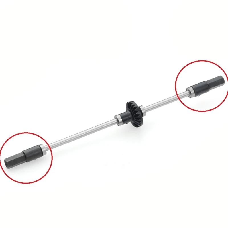 

2Pcs Metal Universal Steering Joint Drive Shaft Accessories with 2Pcs Metal Rear Axle Shaft Adapter Accessories