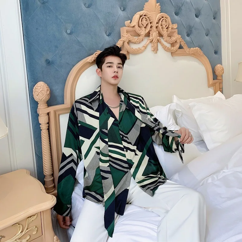 Новинка весна-осень 2020 самодельная Свободная рубашка Yara с геометрическим