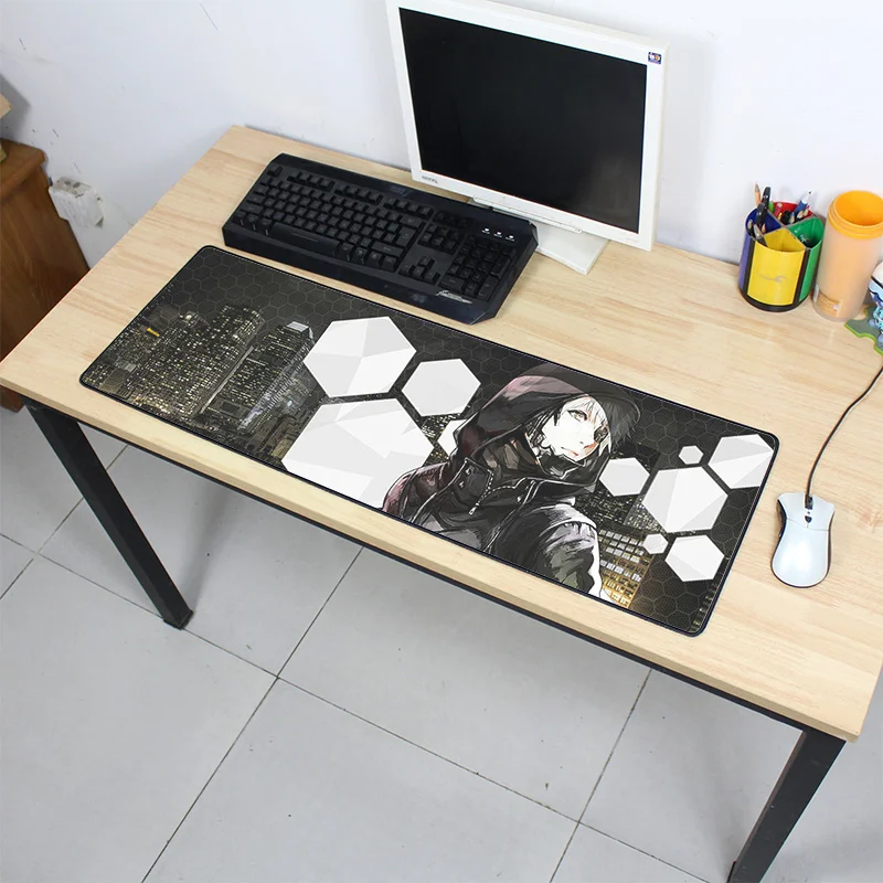 

Tokyo Ghoul two-dimensional anime one-eyed mouse pad oversized Internet cafe 90x30 gaming non-slip mat office mouse pad soft