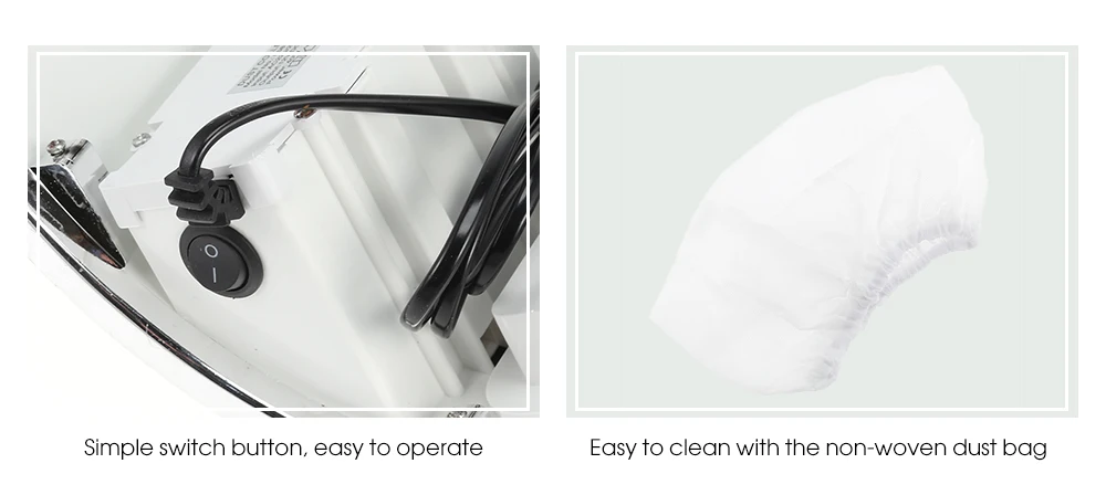 Пылесос для маникюра с 2 мешками сборщик пыли ногтей 3 вентилятора оборудование