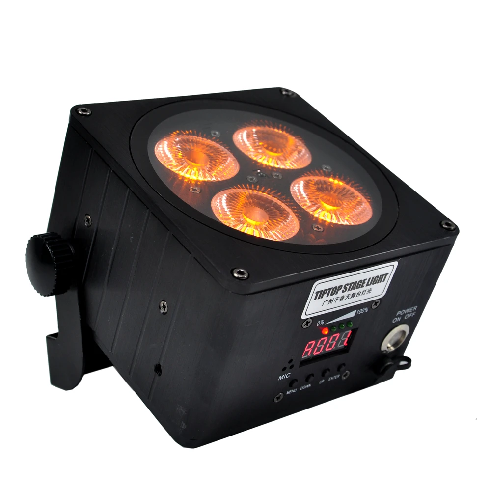 TIPTOP беспроводной DMX Uplight 4x18 Вт Par Can аккумулятор светодиодный DJ Uplights IP20