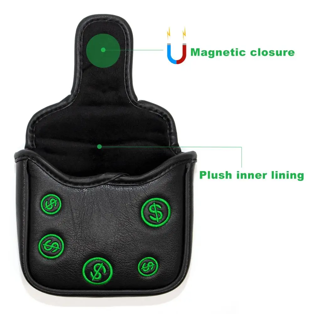 Чехол для клюшек гольфа чехлы (квадратный) из искусственной кожи с магнитным