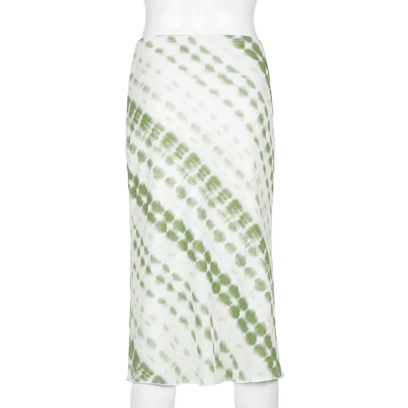 

Fashion Women High Waist Tie-dye Skirt Office Lady Costume Womens Skirts Casual Stylish Skirt for Party Shopping Daily Wear