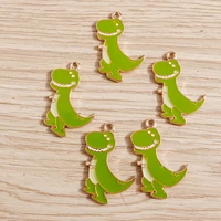 10pcs 1829mm cartoon enamel animal dinosaur charms for diy jewelry making necklaces earrings pendants handmade craft accessory