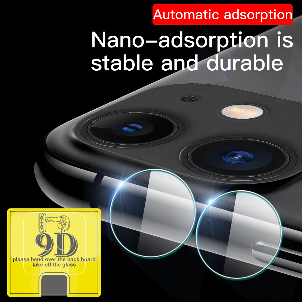 Закаленное стекло для объектива камеры iphone 7 8 plus xs 11 Pro max 9D Защитная пленка экрана