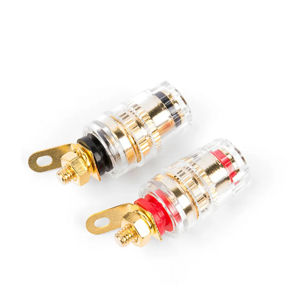 

Banana Jack Socket Plug Connector Binding Post For 4mm Amplifier Speaker Terminal Board Audio Adapter Gold Plated 33mm Length