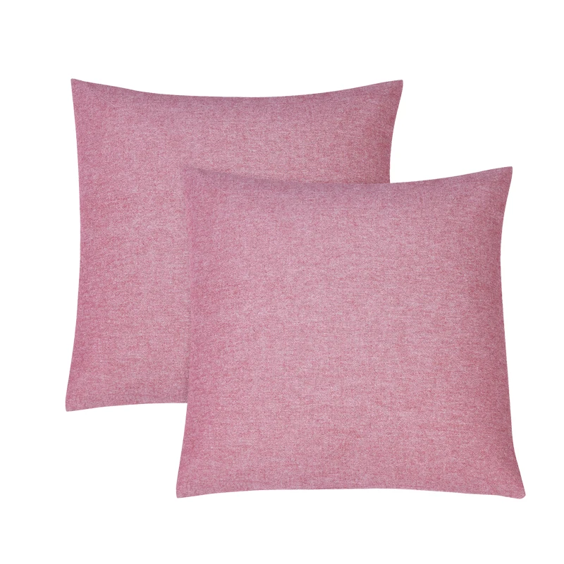Russet Red PHF Cotton Back Cushion Pillow Cover 45*45 cm Yarn Dye Pad For Solid Two-Pack Solid Russet Red Dark Grey Blue Color - Цвет: Russet Red