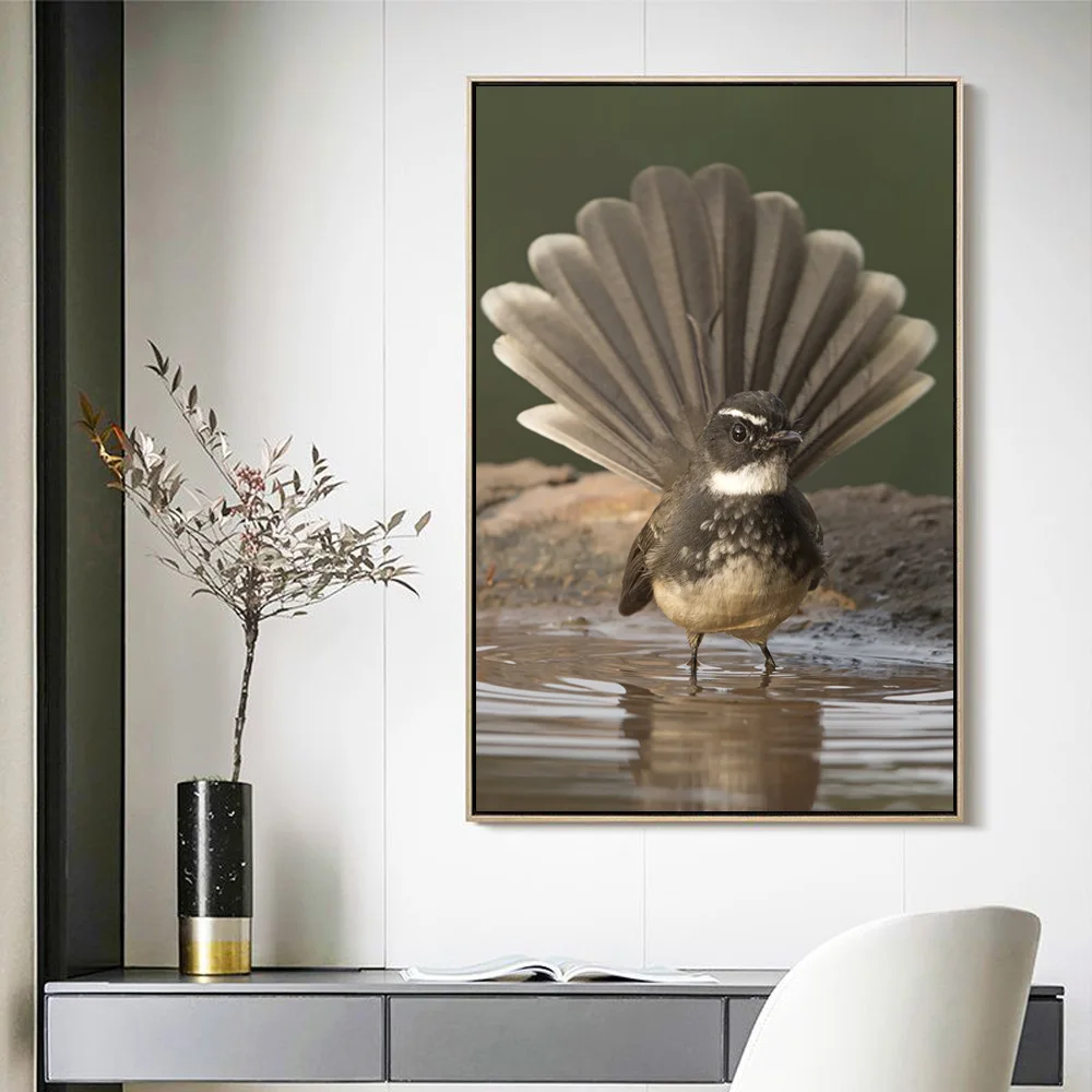 

Animal landscape oil painting blue bird art canvas painting living room corridor bar home decoration mural