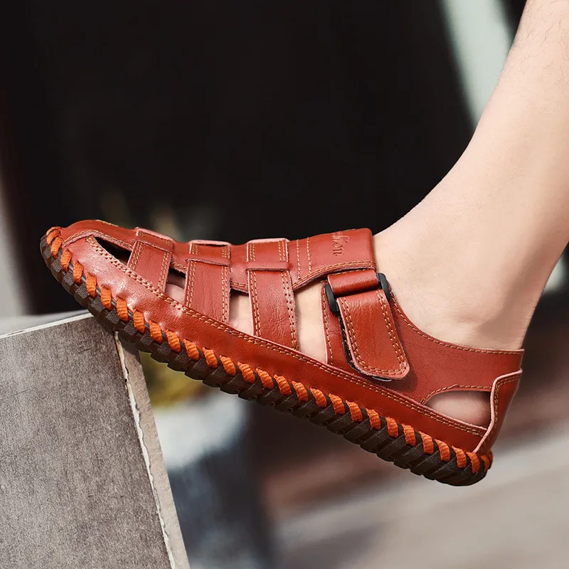 

Comfortable Shoes Men Light Soft Wear-resistant New 2021 Hollow Out Fashion Handmade Tourism High Quality For Designer
