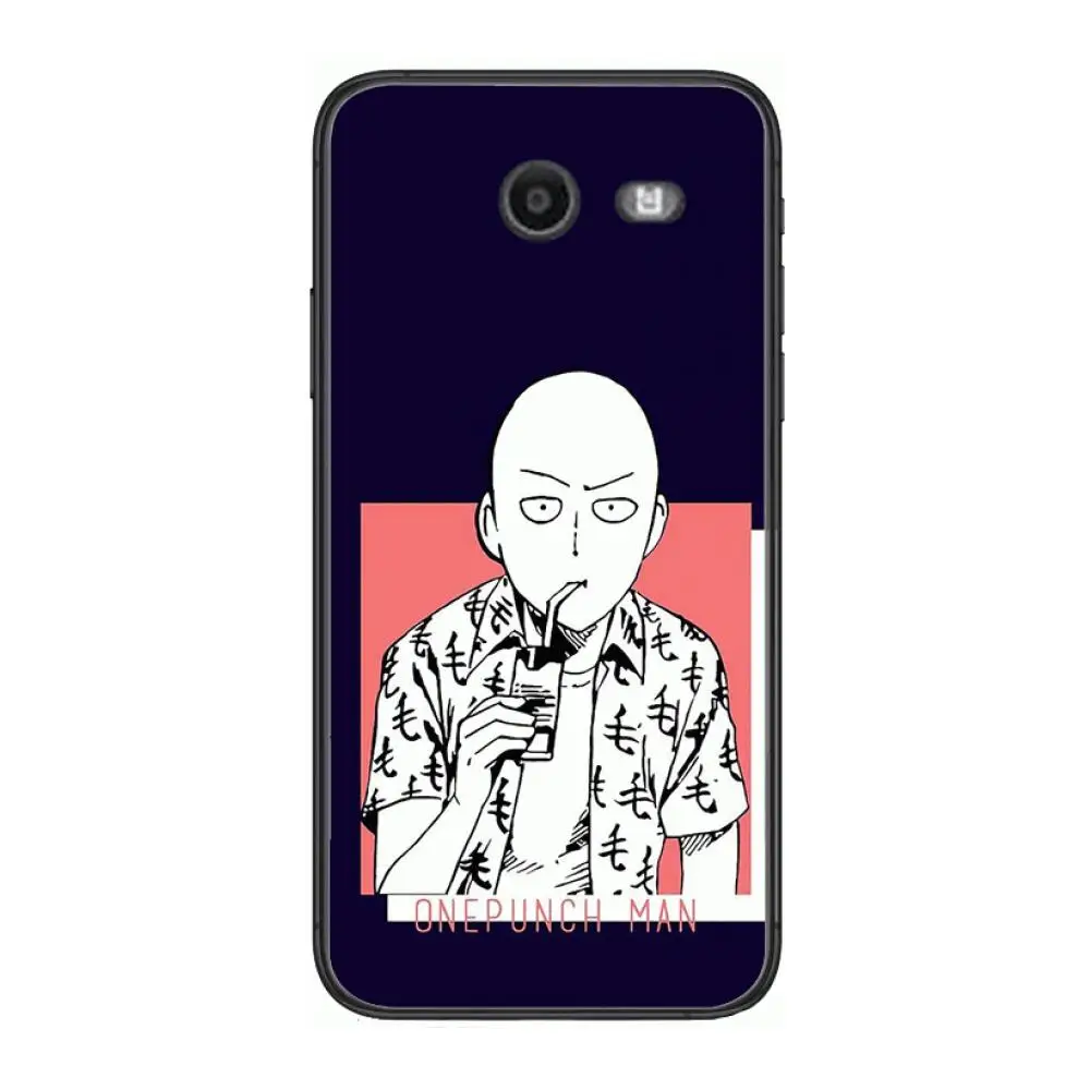 

One Punch Man case Phone Case Hull For Samsung Galaxy J 4 3 5 6 7 8 EU 2018 Plus 2017 Black Shell Art Cell Cover TPU