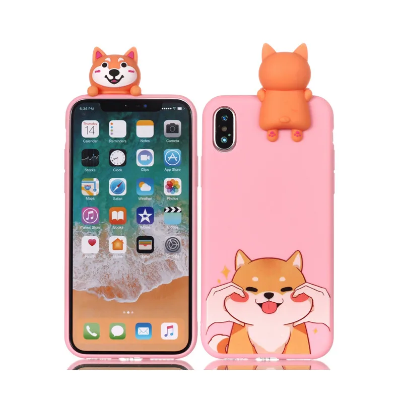 3D мягкий силиконовый чехол из ТПУ для iPhone SE 2020 5 5S с милой пандой единорогом кошкой