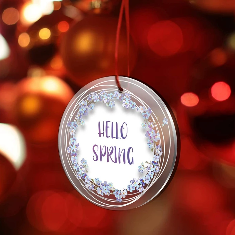 

100 Pieces 2 Inch Clear Acrylic Keychains Blanks with Hole,Durable Acrylic Disc Perfect for DIY Crafts(1/8 Inch Thick)