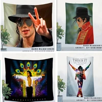 michael jackson rock music poster flag banner wall sticker retro cloth art hanging painting tapestry bar cafe home decor