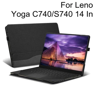 for new lenovo yoga c740s740 14 case pu leather folio stand protective laptop cover compatible for yoga c740s740 14 inch free global shipping