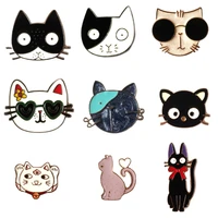 cartoon animal brooch pin cute cat metal brooches for women vintage lapel pin set hat bag accessories scarf buckle jewelry gift