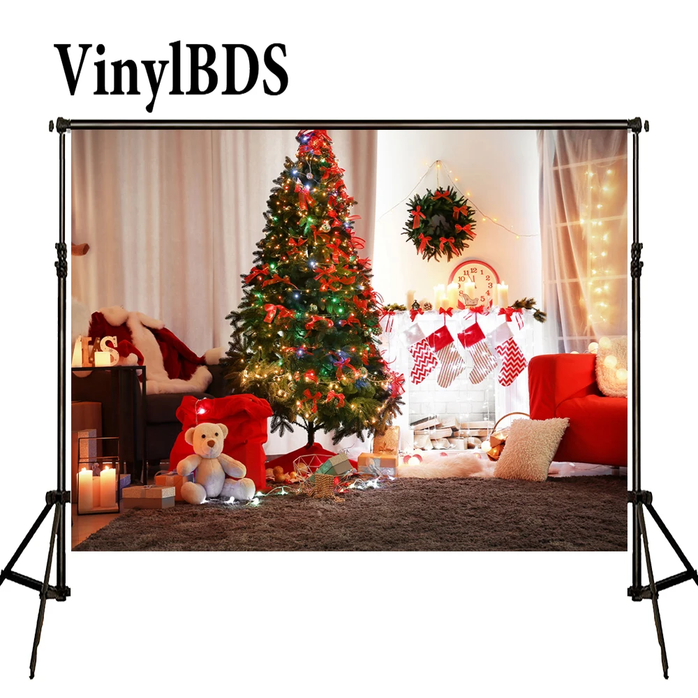 Винилбдс рождественские украшения фоны для фотосъемки камин Рождественский