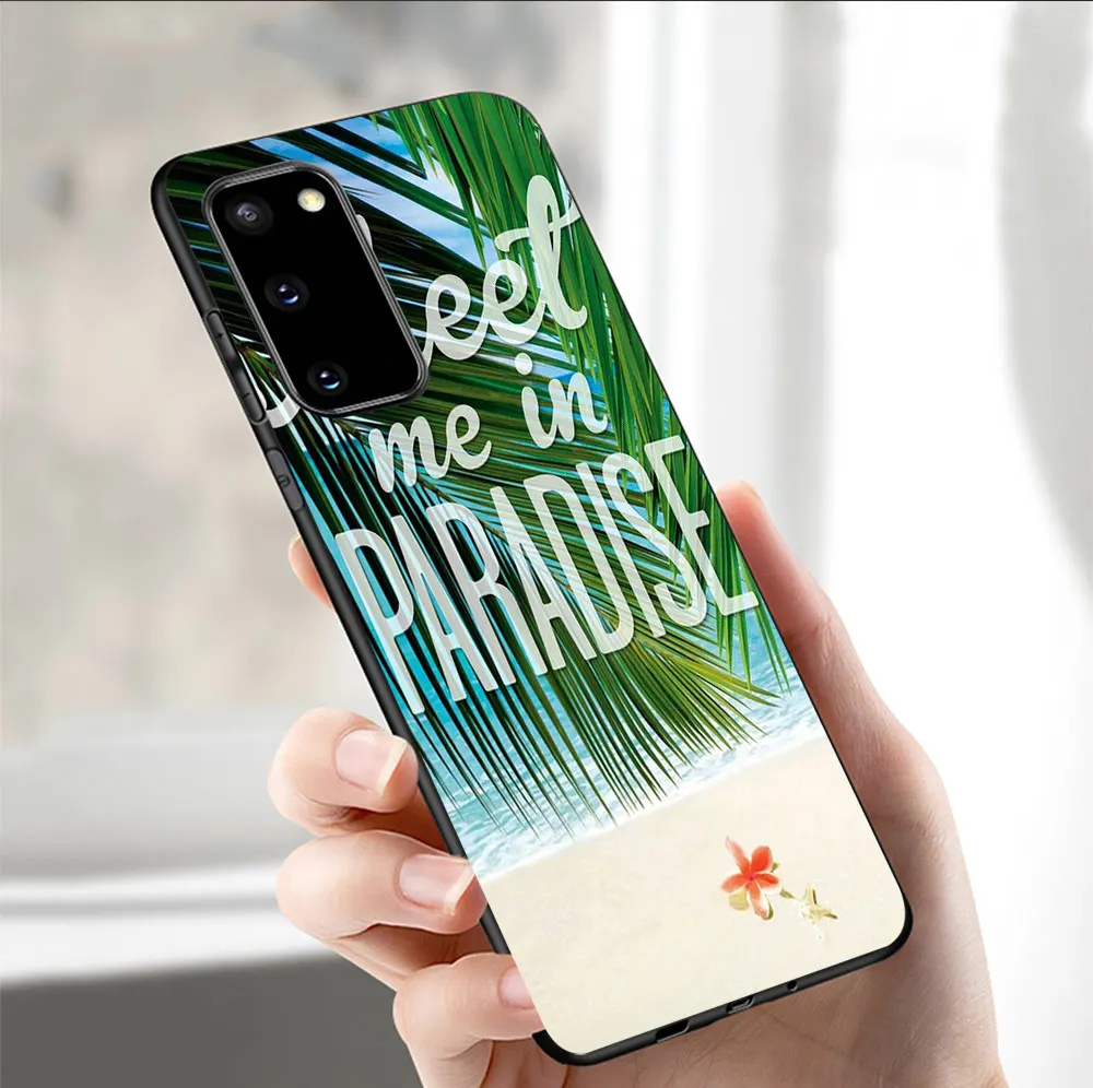 

Sea Sky Case For Samsung A51 A71 A50 A70 A20 A40 A20E S20 S10 S9 S8 S7 Edge Ultra Puls Note 10 9 8 Plus Black Cover Funda Capa