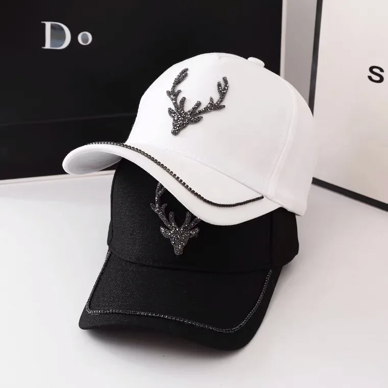 new arrival  spring summer lady baseball cap bling bling rhinestone cap soft cotton UV protection outdoor sun hat