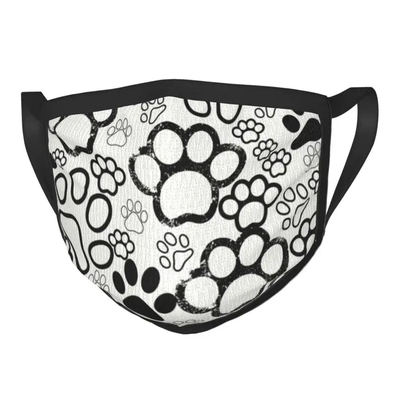 

Paw Collage Dogs Dog Labrador French Bulldog Mouth Face Mask Unisex Poodle Chihuahua Retriever Mask Protection Respirator Muffle