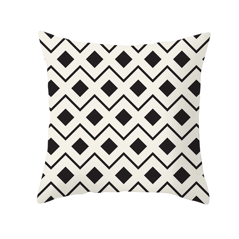 Black and white diamond pillow case home decor 45*45 cm cushion cover microfiber soft comfort holiday gift | Дом и сад