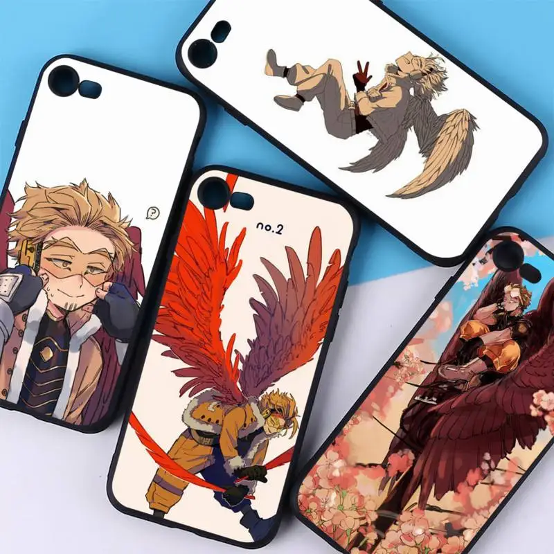 

YNDFCNB Hawks Coat Anime My Hero Academia Phone Case for iphone 13 11 12 pro XS MAX 8 7 6 6S Plus X 5S SE 2020 XR cover