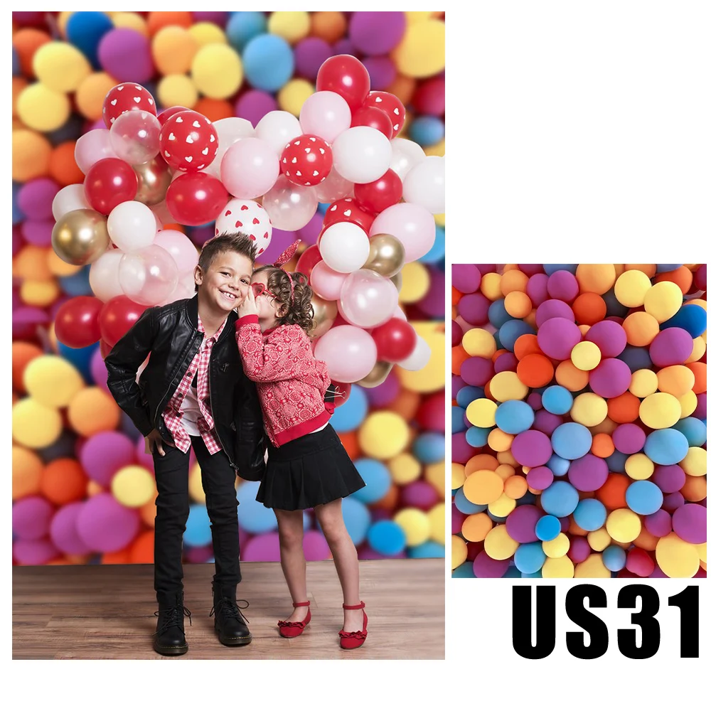 Фон для фотосъемки новорожденных с изображением воздушных шаров|Фон фотосъёмки|