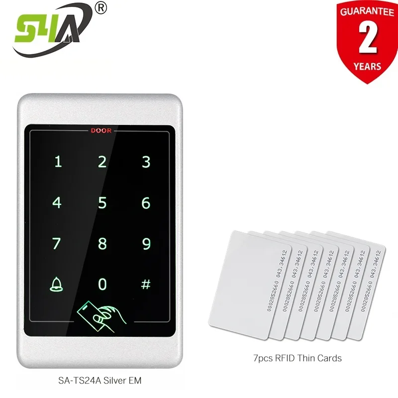 Металлическая сенсорная панель управления доступом RFID для внутренней