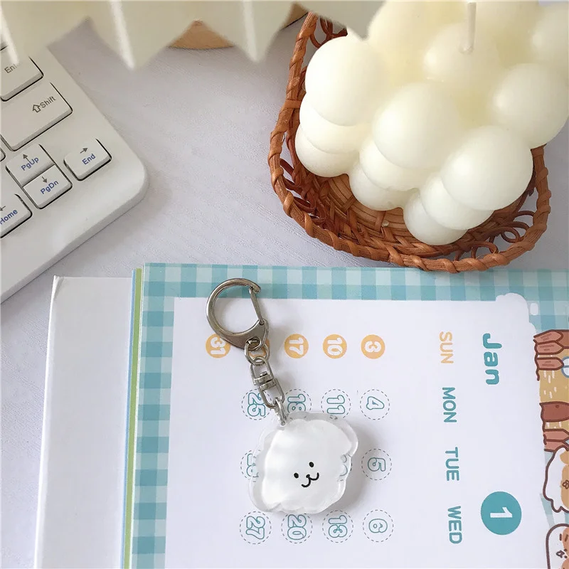 Милый мультяшный брелок для ключей в виде щенка корейский стиль Instagram акриловый