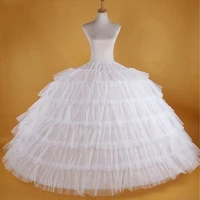 women women bridal wedding dress super big petticoat floor length 6 steel hoops 6 layer yarn elastic waistband crinoline ball