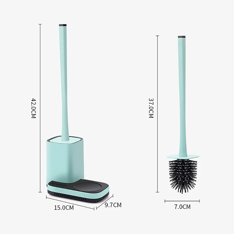 Silicone TPR Toilet Brush Holder For WC Bathroom Accessories Drainable Cleaning With Storage Base Home Tool | Дом и сад