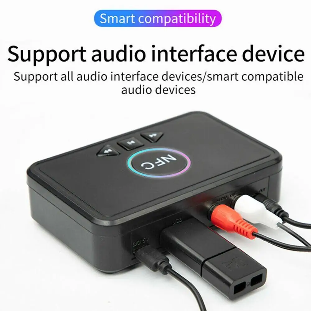 

NFC5.0 Bluetooth audio receiver old speaker to wireless 3.5MM interface AUX USB Bluetooth W6H1