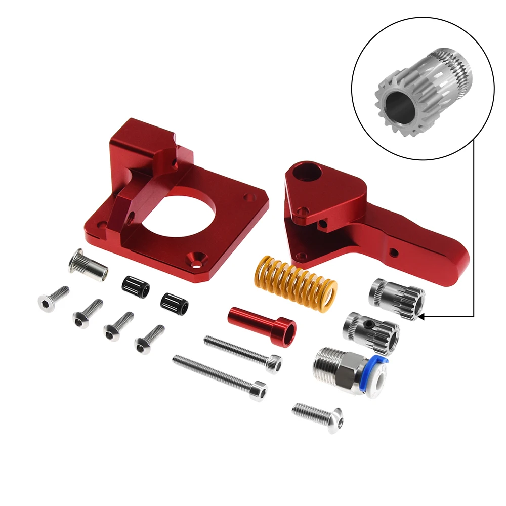 

Double Pulley MK8 Extruder Btech Dual Gear Aluminum Extrusion Extruder Upgrade Kit 3D Printer Parts CR10 CR10S PRO Feed 1.75mm