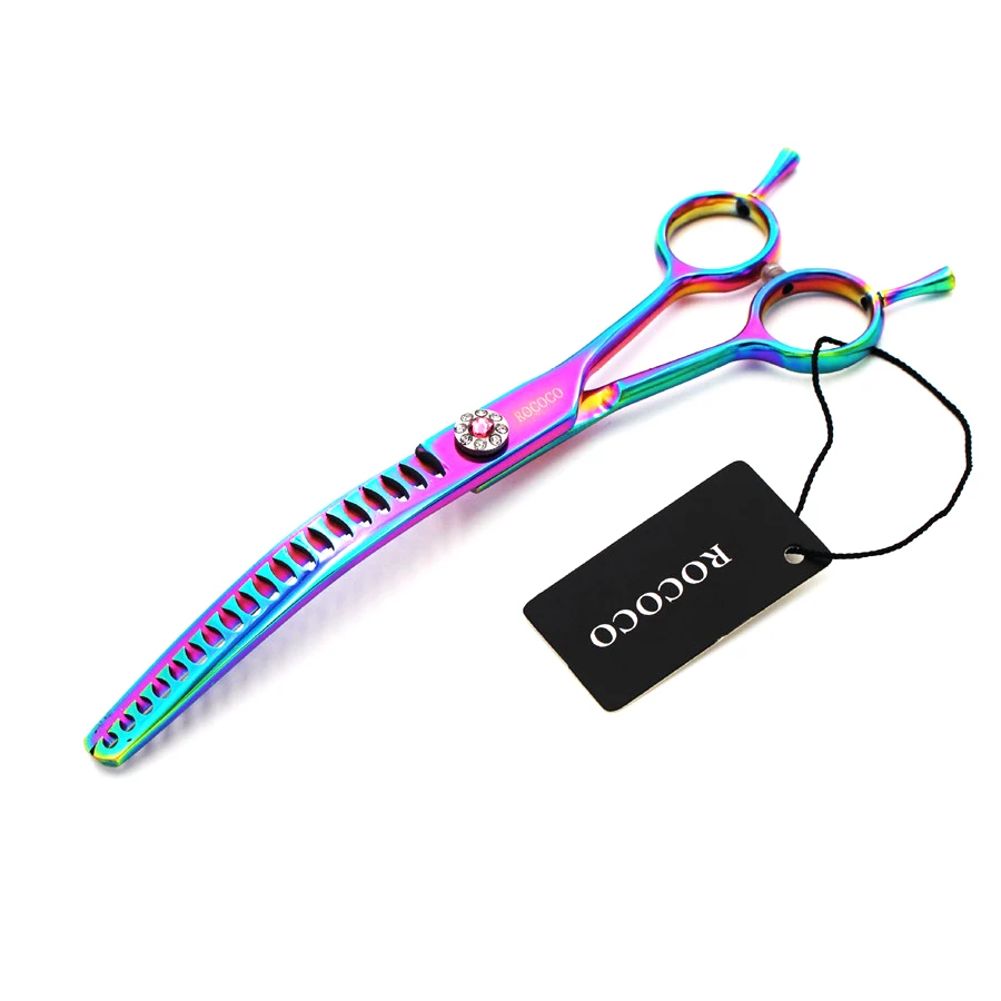 Топ 9CR Профессиональный 7 дюймов собака Уход за лошадьми ножницы красочные