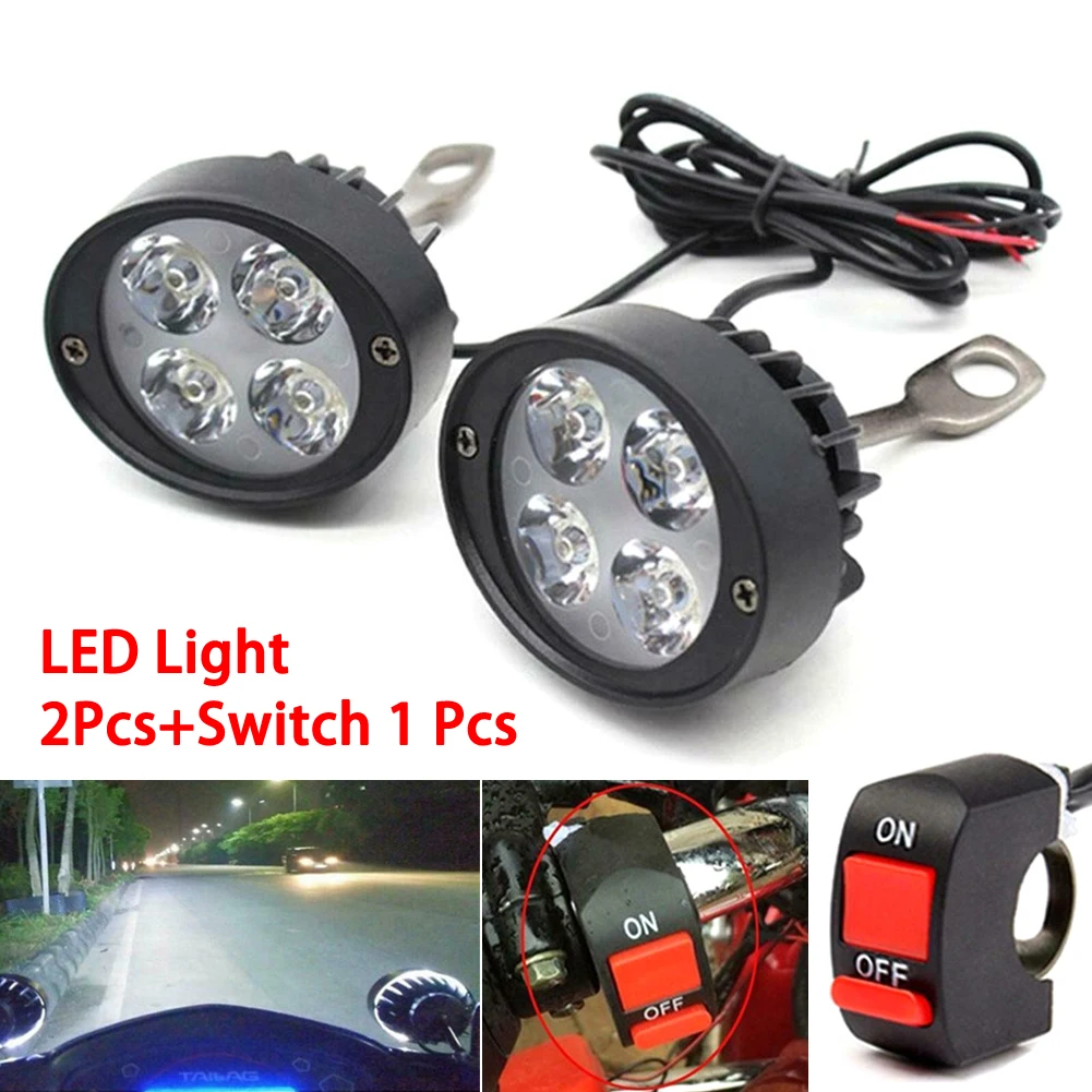 2 шсветодиодный передние противотуманные фары для мотоцикла 12 В |