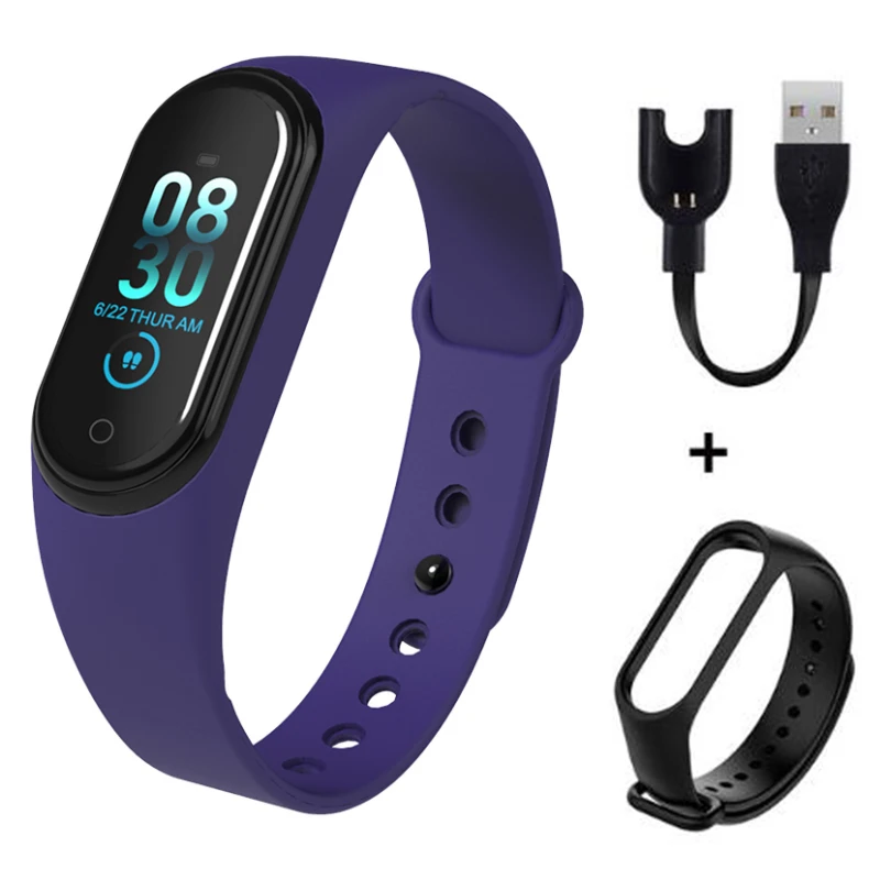 E M4 Smartband фитнес трекер Smartwatch активности браслет Bluetooth водонепроницаемый монитор артериального давления для мужчин и женщин - Цвет: E