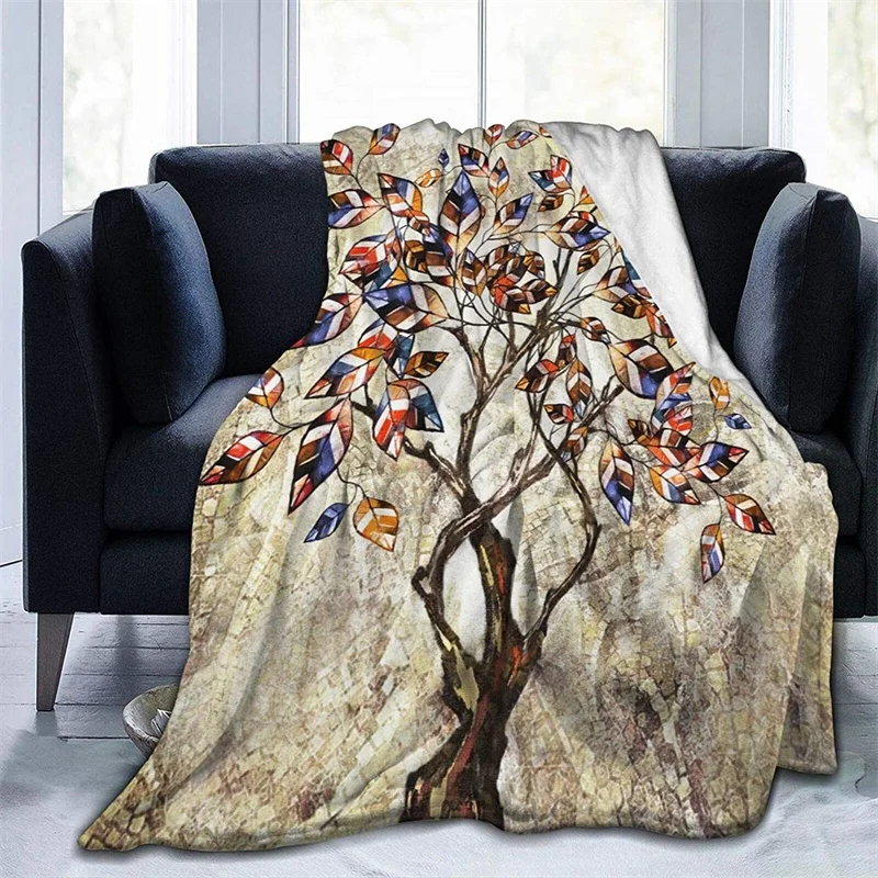 

Удобное современное одеяло в виде дерева жизни Navajo Cubre, 3D печать Sherpa, суперудобная Скандинавская Манта Sonic