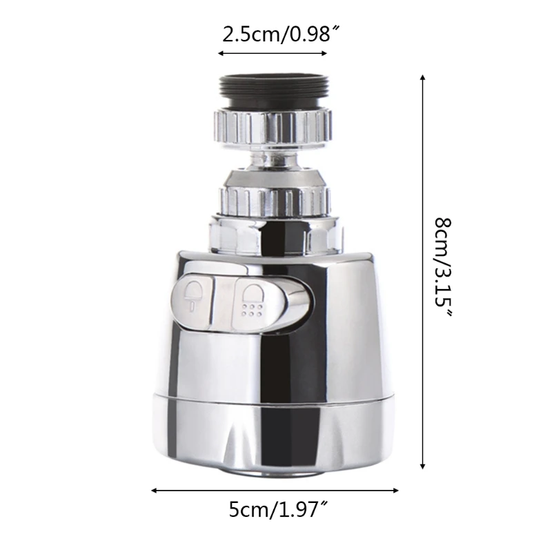 

360 Degree Rotatable Faucet Sprayer Movable Kitchen Sink Tap Aerator Head Replac M6CE