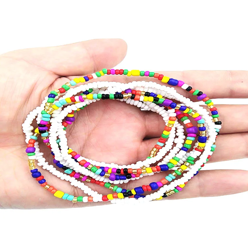 Богемные двухрядные цепочки для тела из бисера ювелирные изделия мода 2019