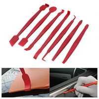 7pcs car wrap vinyl scrapers 3d carbon fiber decal film micro squeegee felt kit wrap vinyl tools red universal car accessories