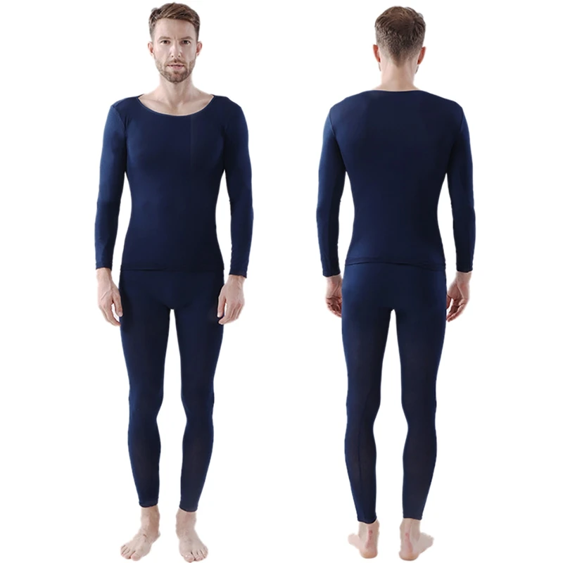 

Men Autumn Winter Warm Long Underwear Set Men Seamless Elastic Underwear Men Long Sleeve Thermal Warm Underwear For Men