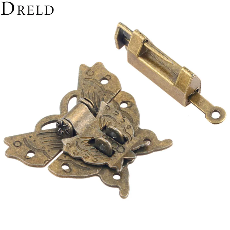 DRELD латунная фурнитура винтажная деревянная коробка тумблер для шкафа защелка с