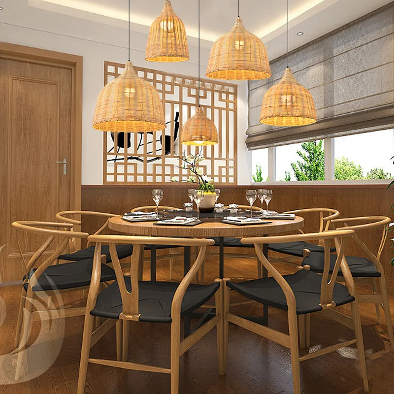Southeast Asia Bamboo Pendant Lights Restaurant Cafe Light Fixtures Bar Hanging Lamps Bedroom Led Lighting Indoor Lamp | Освещение